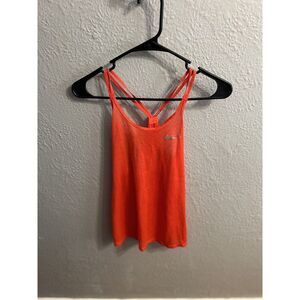 Nike Dri-Fit T-Back Tank Top Size‎ XS Womens Reddish Orange